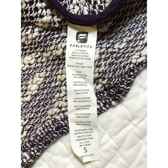 FABLETICS Womens SMALL Purple Moscow Wrap Open Duster Long CARDIGAN Sweater EUC - Picture 7 of 8